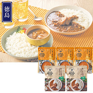 ＜ＡＷＡＯＤＯＲＩ　ＬＡＢ＞阿波尾鶏バターチキンカレー＆骨付きカレーセット