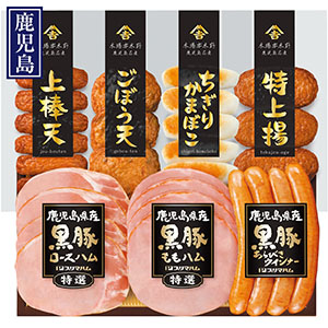 ＜プリマハム＞鹿児島県産黒豚ハム・さつま揚げ詰合せ