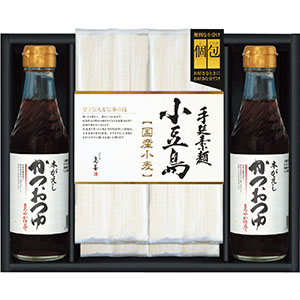 ＜島善＞小豆島手延素麺（北海道産小麦100％）つゆ詰合せ
