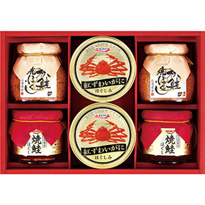 ＜ドウシシャ＞キョクヨー紅ずわいがに＆焼鮭ほぐしバラエティギフト