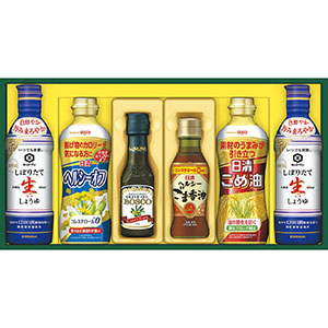 ＜日清オイリオ＞ヘルシーオイル＆キッコーマンしぼりたて生しょうゆギフト
