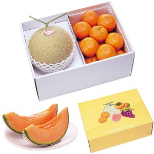 和歌山県産 森田さんのハニーメロン・みかん