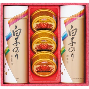 ＜白子のり＞のりとかに缶詰合せ