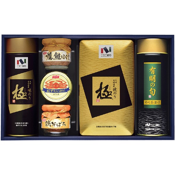 ＜ニコニコのり＞海苔・缶瓶・お茶漬け詰合せ[yd80]