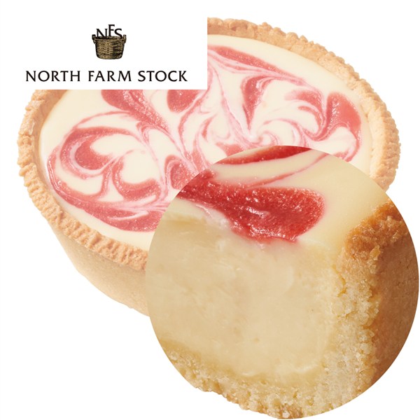 〈ノースファームストック〉ベイクドレアチーズケーキ ストロベリー【クリスマス】
