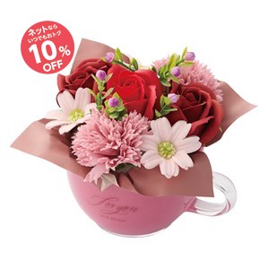 【遅れてゴメンね！母の日】ソープフラワーアレンジ（5/5～5/10承り5/15以降お届け）