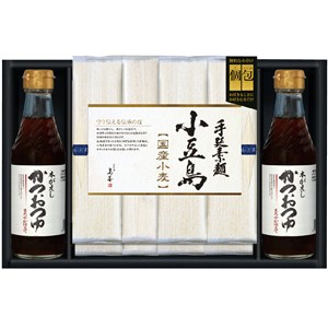 ＜島善＞小豆島手延素麺（北海道産小麦100％）つゆ詰合せ