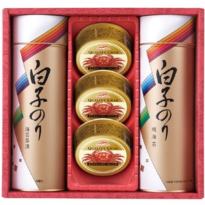 ＜白子のり＞のりとかに缶詰合せ