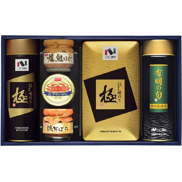 ＜ニコニコのり＞海苔・缶瓶・お茶漬け詰合せ