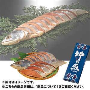 北海道原料 神の魚・新巻鮭半身2L