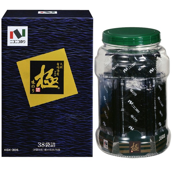 ＜ニコニコのり＞有明海産「極」味のり瓶入